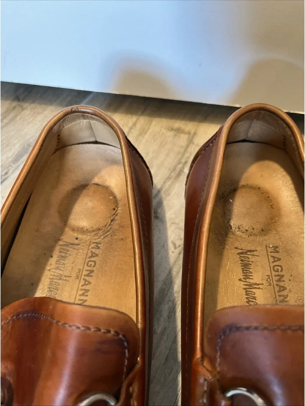 MAGNANNI MENS HORSEBIT LOAFERS CHILI BROWN SIZE 9.5M GOOD COND!